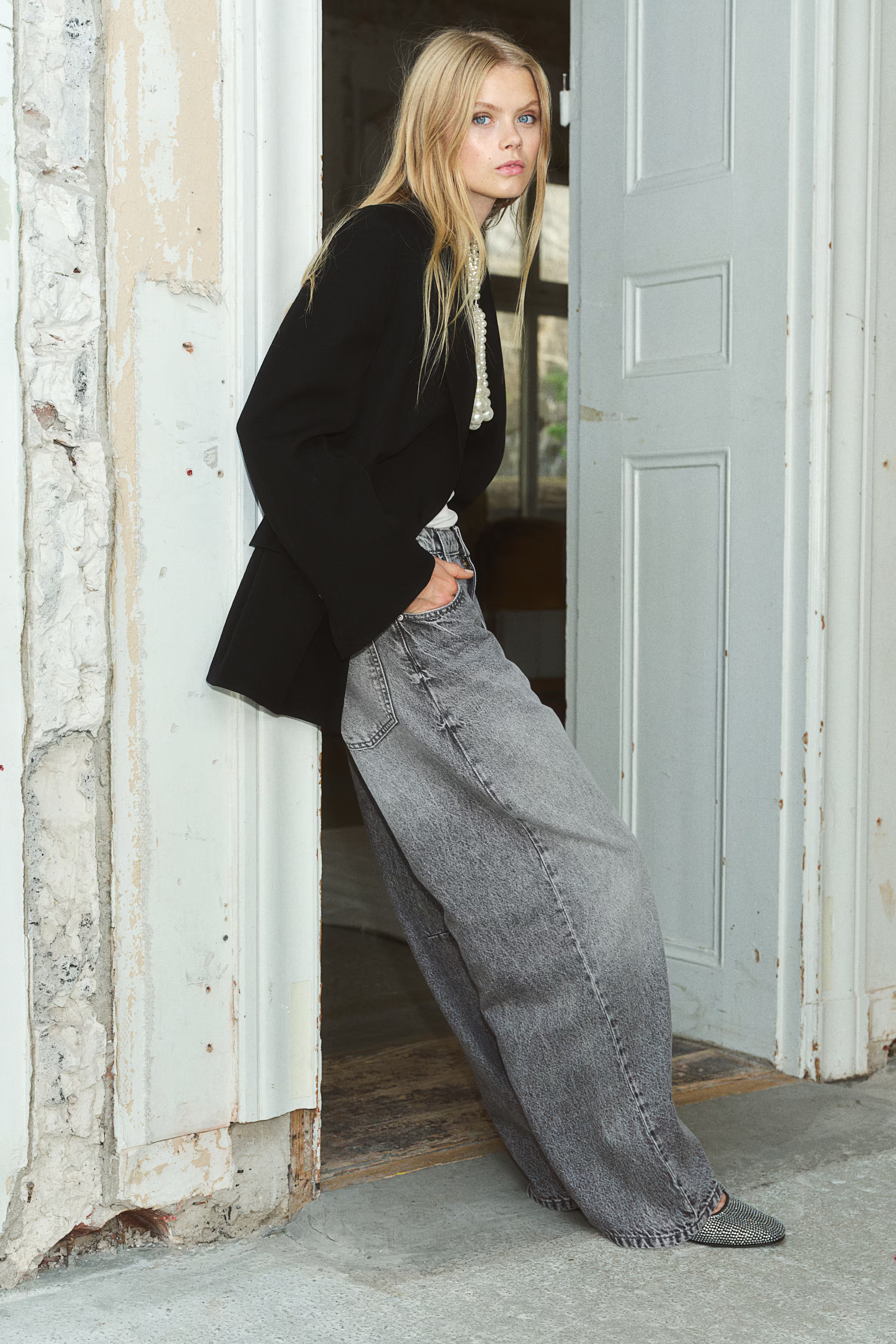 Barrel Regular Jeans - Gray - Ladies | H&M US | H&M (US + CA)