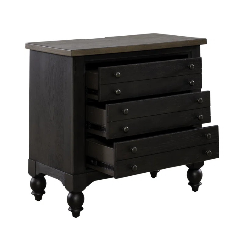 Lark Manor™ Aisja 3 Drawer Nightstand & Reviews | Wayfair | Wayfair North America