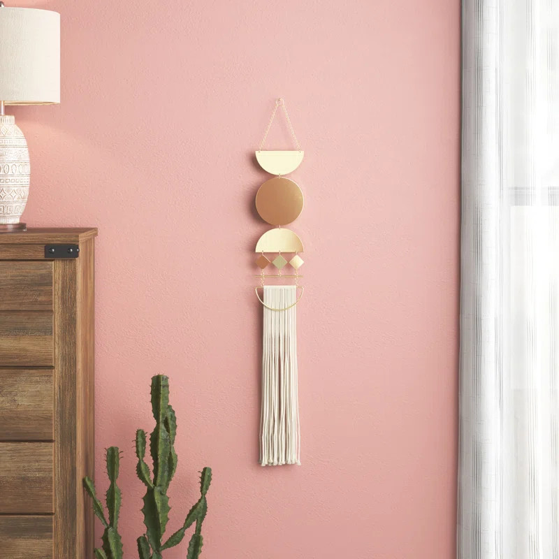 Mistana™ Metal Handmade Macrame Home Wall Decor with Fringe Detailing & Reviews | Wayfair | Wayfair North America
