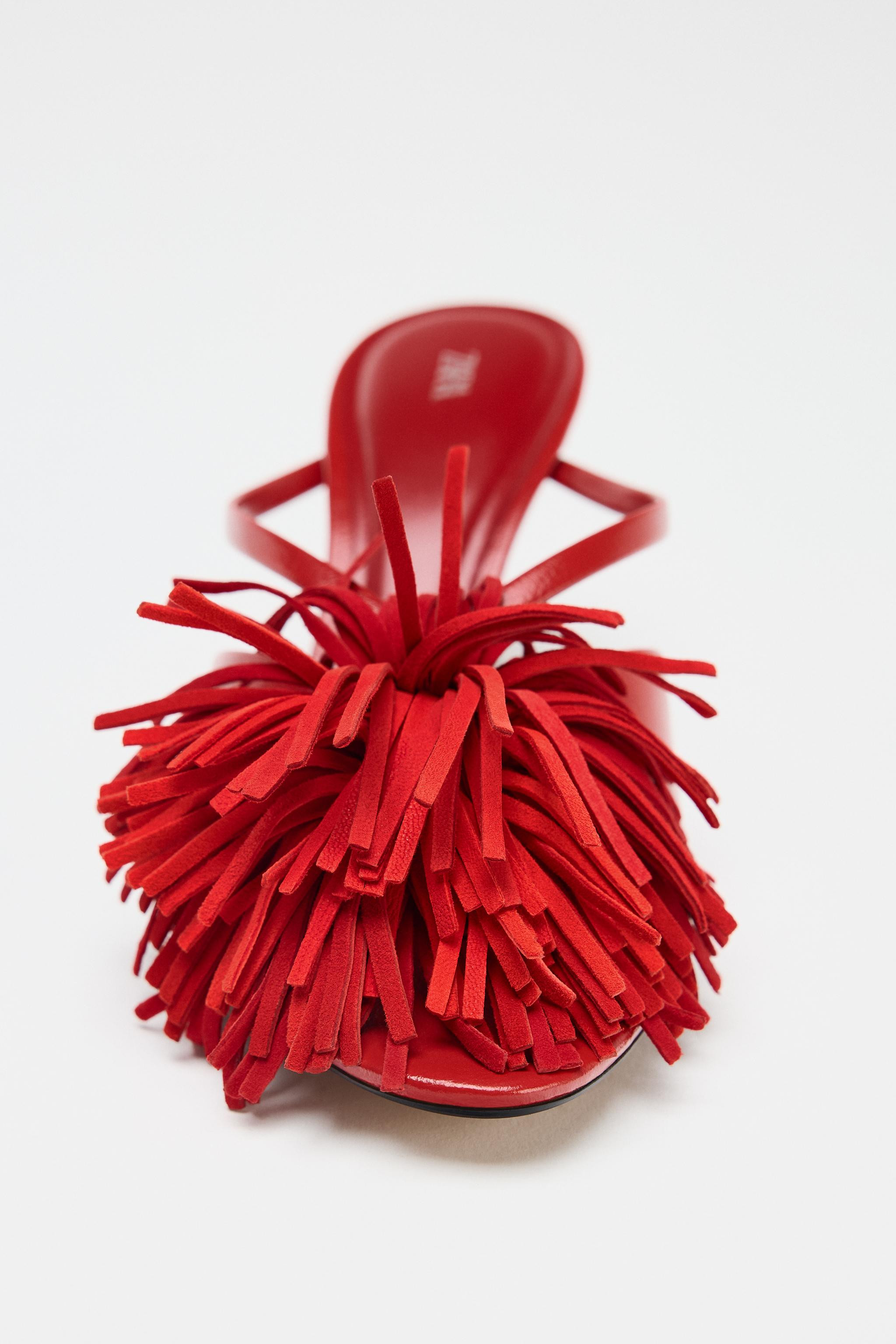 FRINGED HEELED SANDALS | Zara US