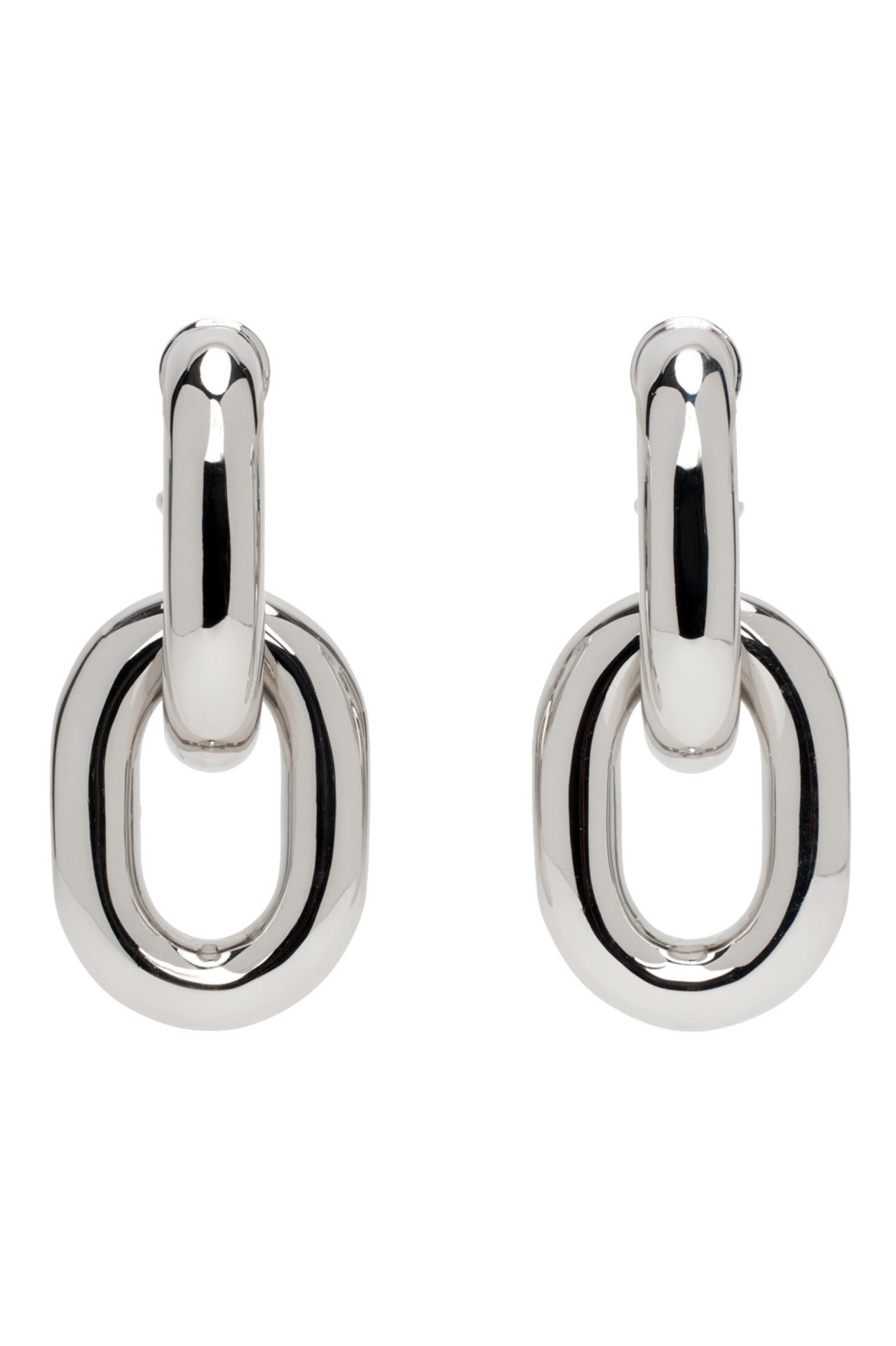 Silver XL Link Earrings | SSENSE