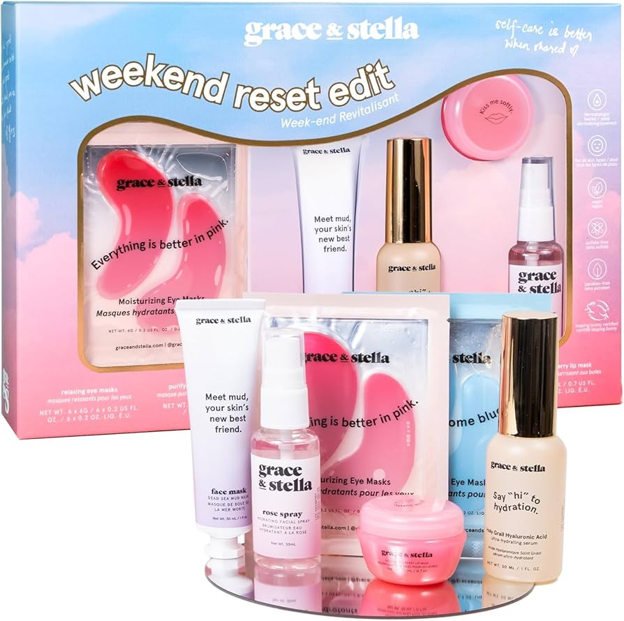 grace & stella Award Winning Weekend Reset Gift Set for Women - Christmas Gifts for Mom with Eye ... | Amazon (US)