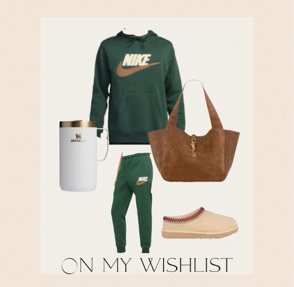 On my wish list 😍 Nike Club Fleece Brushed Chenille Futura Joggers & hoodie  | YSL Lea Bea in Suede | UGG Tasman Slippers in cream | Stanley Fall Refresh Stay Hot Camp Mug

#LTKGiftGuide #LTKActive #LTKHoliday #LTKGiftGuide #LTKSeasonal #LTKHoliday