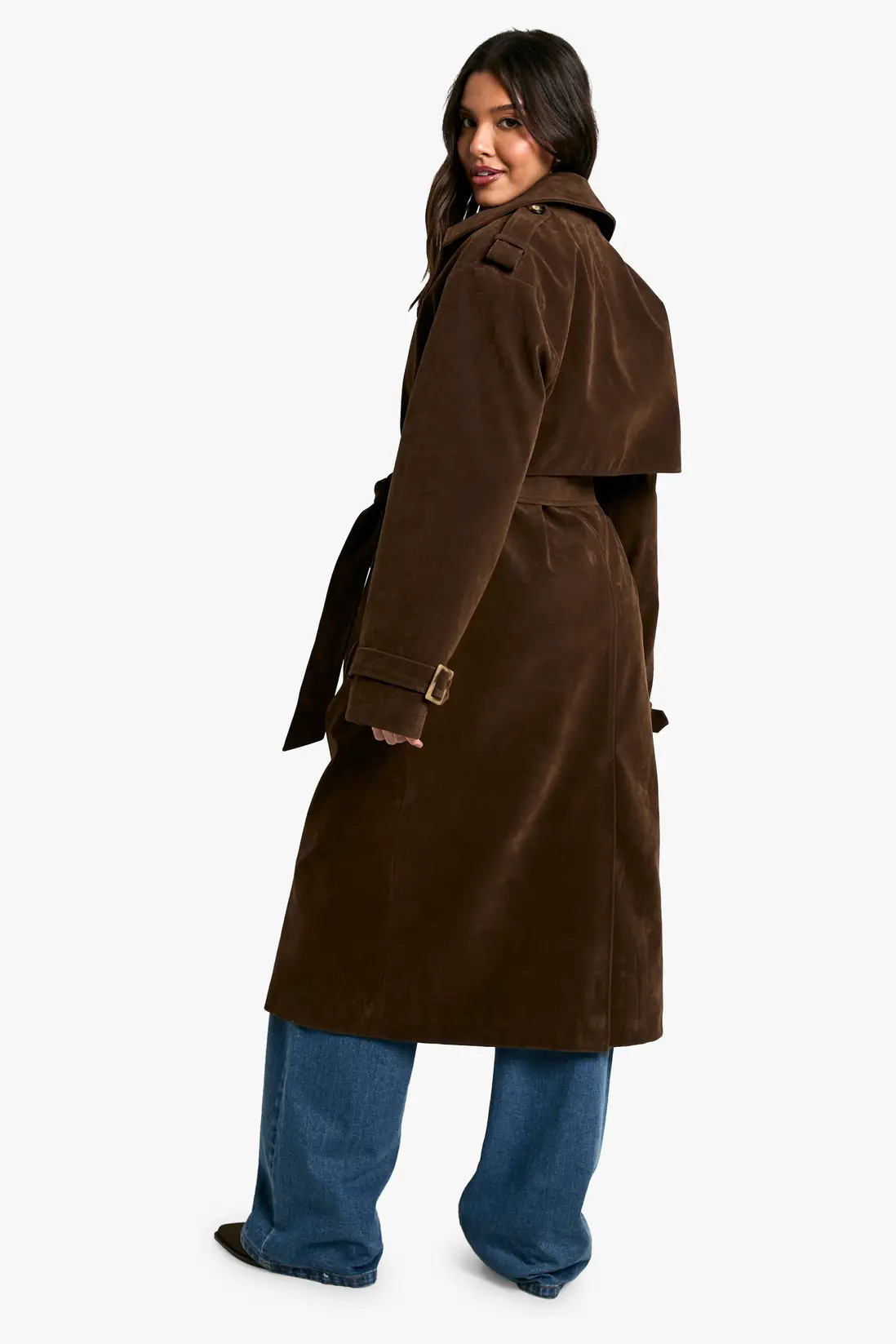 Vintage Suede Look Trench Coat | Boohoo.com (UK & IE)