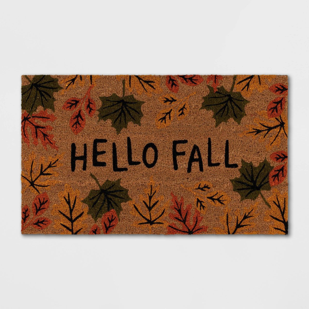 1'2"x2'6" 'Hello Fall' Leaves Coir Halloween Doormat - Hyde & EEK! Boutique™ | Target