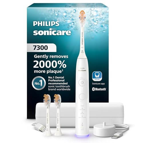 Philips Sonicare 7300 Series Electric Toothbrush - Next-Generation Sonicare Technology, Pressure Sensor, 12 Brushing Settings, SmarTimer, BrushPacer, 21-Day Runtime, Travel Case, White, HX7420/07 | Amazon (US)