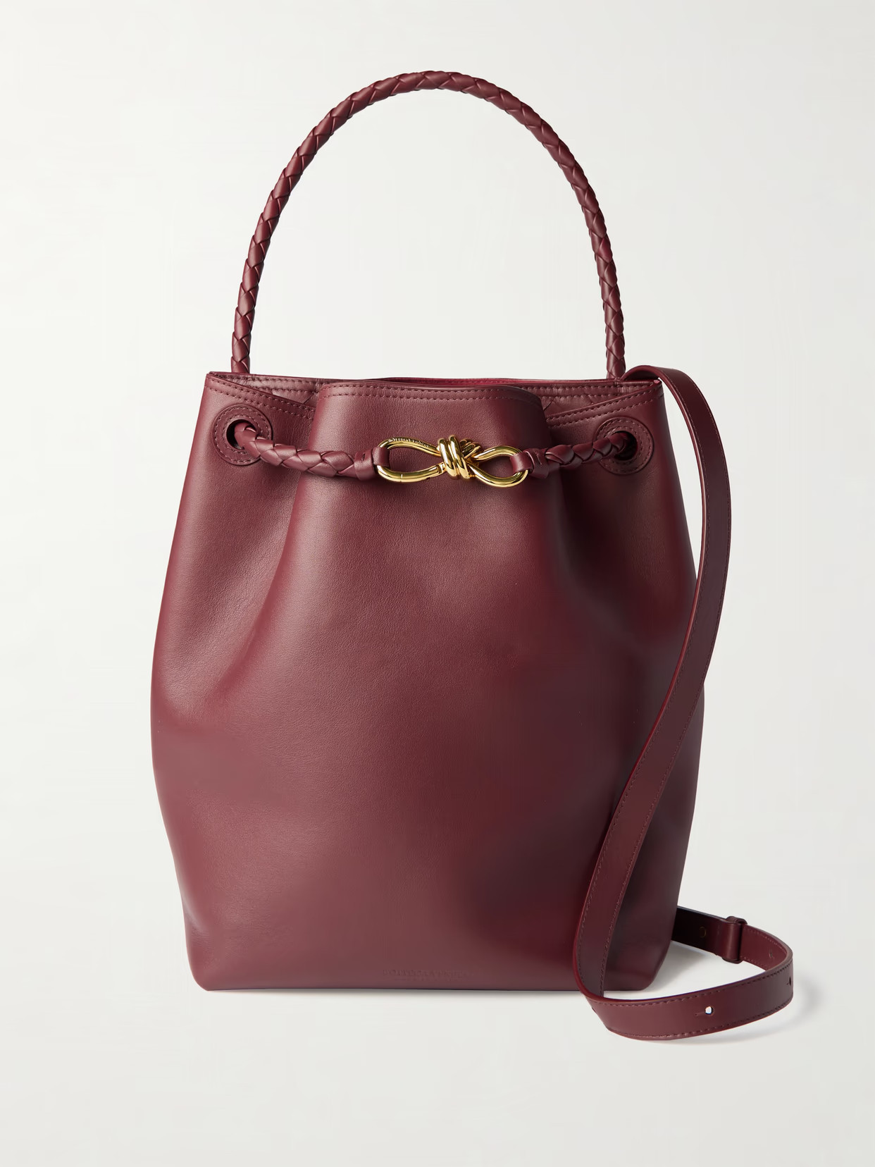 Bottega Veneta - Andiamo Medium Leather Bucket Bag - Red | NET-A-PORTER (US)