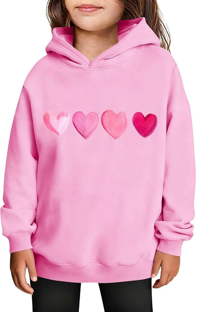 Valentines Hoodie For Girls Unisex Oversized Heart Print Valentine Sweatshirt Love Holiday Party ... | Amazon (US)