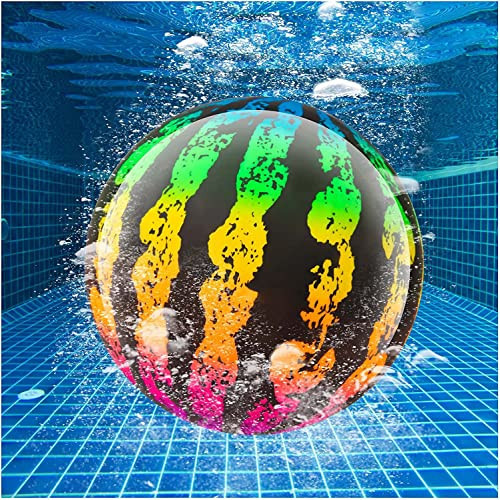 KXCOFTXI Swimming Pool Diving Ball, Teen Swimming Pool Game Ball for Under Water Passing Dribbling, Anti-Fading Adults Water Pool Ball with Water Injection Connector, for Family Outdoors Game (9 in) | Amazon (US)
