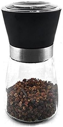 LOHAS Home High Grips Glass Salt or Pepper Grinder, Glass Body Seasoning Bottle, 1-Pack, Black | Amazon (US)