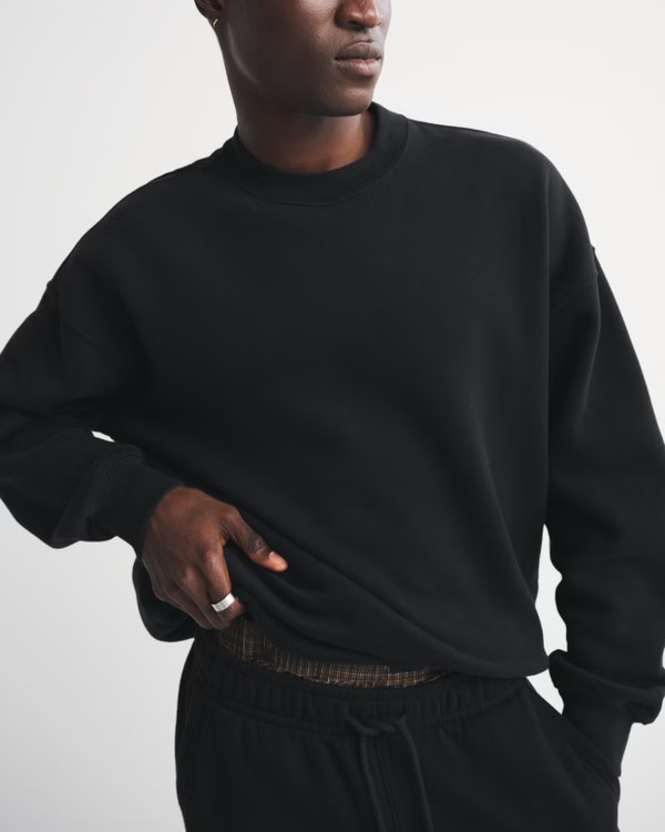 Men's Essential Crew Sweatshirt | Men's | Abercrombie.com | Abercrombie & Fitch (US)