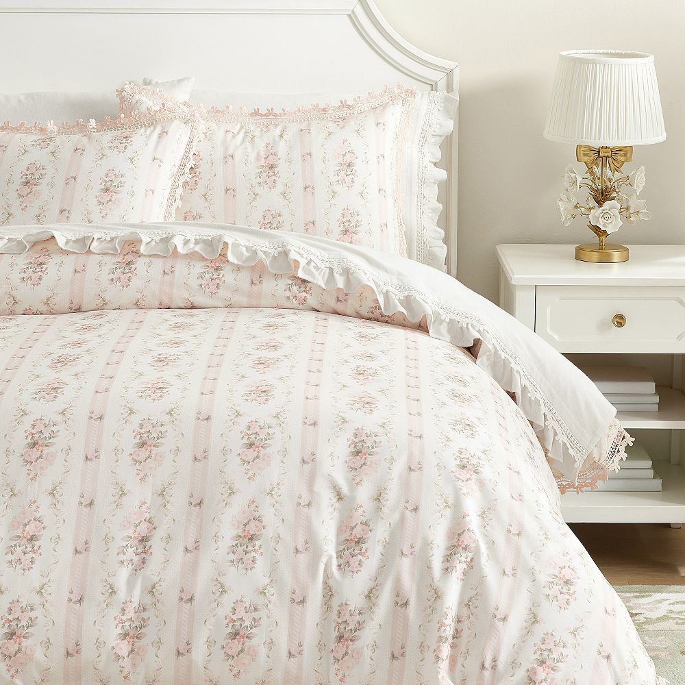 LoveShackFancy Dreamy Days Duvet, King, Pink Multi | Pottery Barn Teen