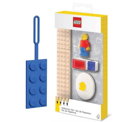 LEGO Journal Set with Minifigure & LEGO Brick Bag Tag: Blank Notebook for All Ages, Multicolored Stationery | Target