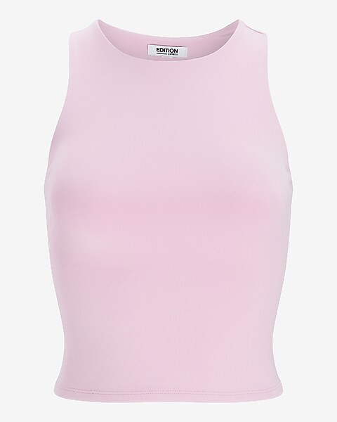 Conscious Edit Body Contour High Neck Cropped Tank | Express