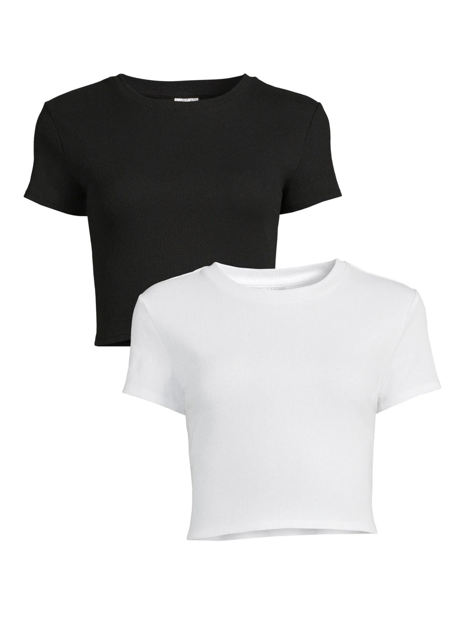 No Boundaries Juniors’ Crew Neck T-Shirt, 2-Pack - Walmart.com | Walmart (US)