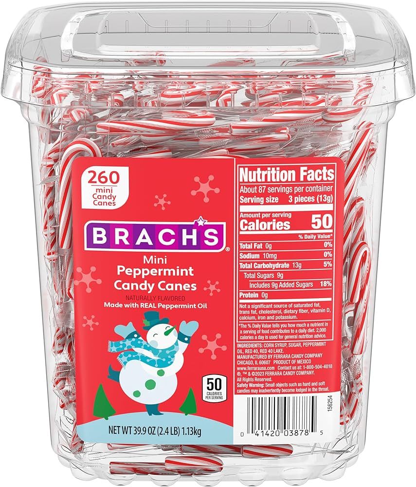 Brach's Mini Candy Canes Tub, 260 Count | Amazon (US)