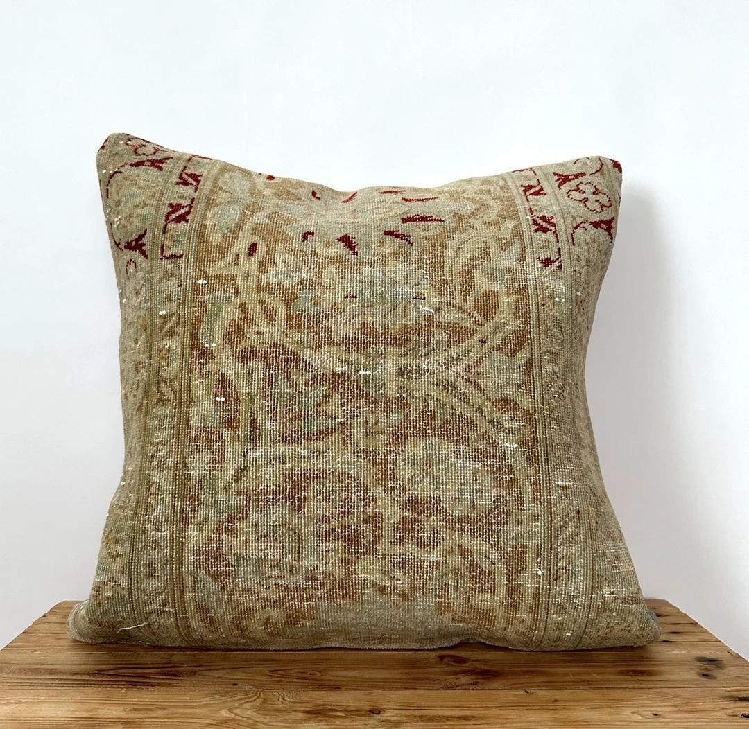 Persian Pillow Cover, 20 X 20 Decorative Pillow, Handmade Pillow, Couch Pillow, Boho Throw Pillow... | Etsy (US)
