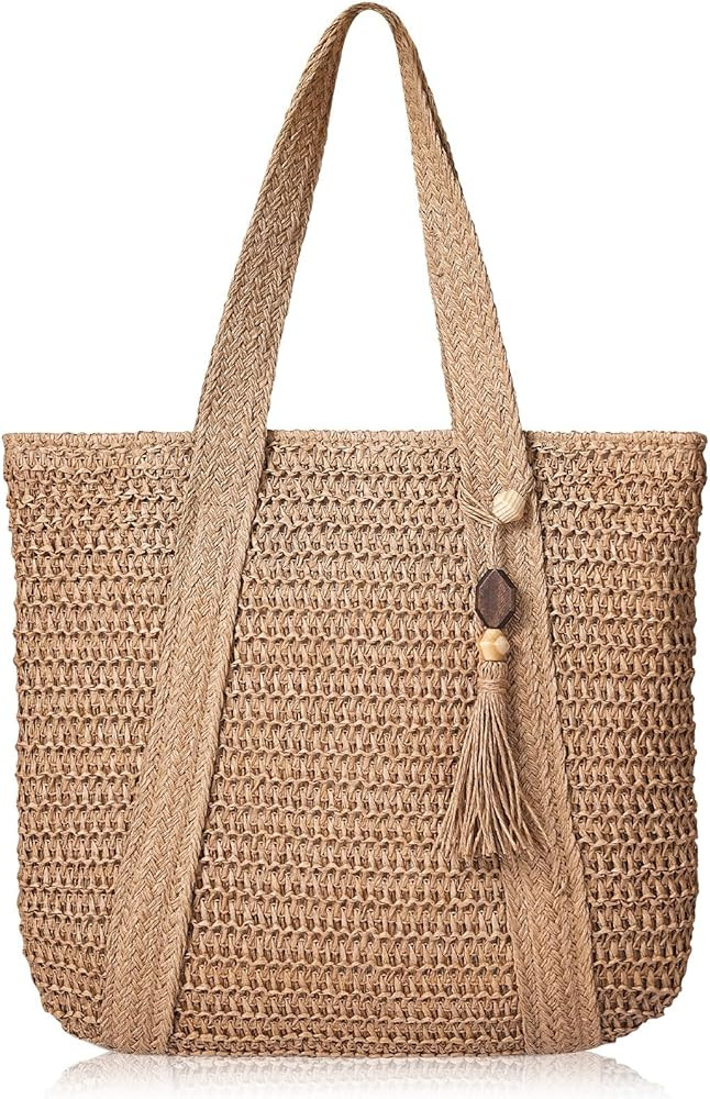 Pleneal Beach Bags for Women - Women Beach Tote Bag, Summer Mesh Hollow Shoulder Tote for Holiday... | Amazon (US)