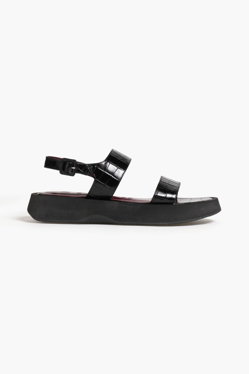 Nicky croc-effect leather sandals | The Outnet (UK and Europe)