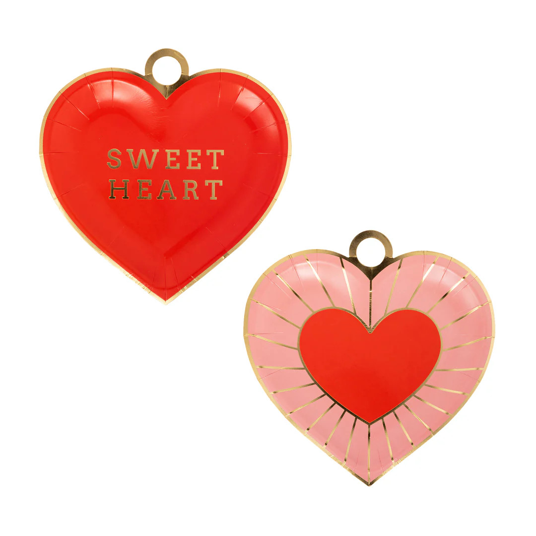 Sweet Heart Charm Shaped Plate Set | My Mind's Eye