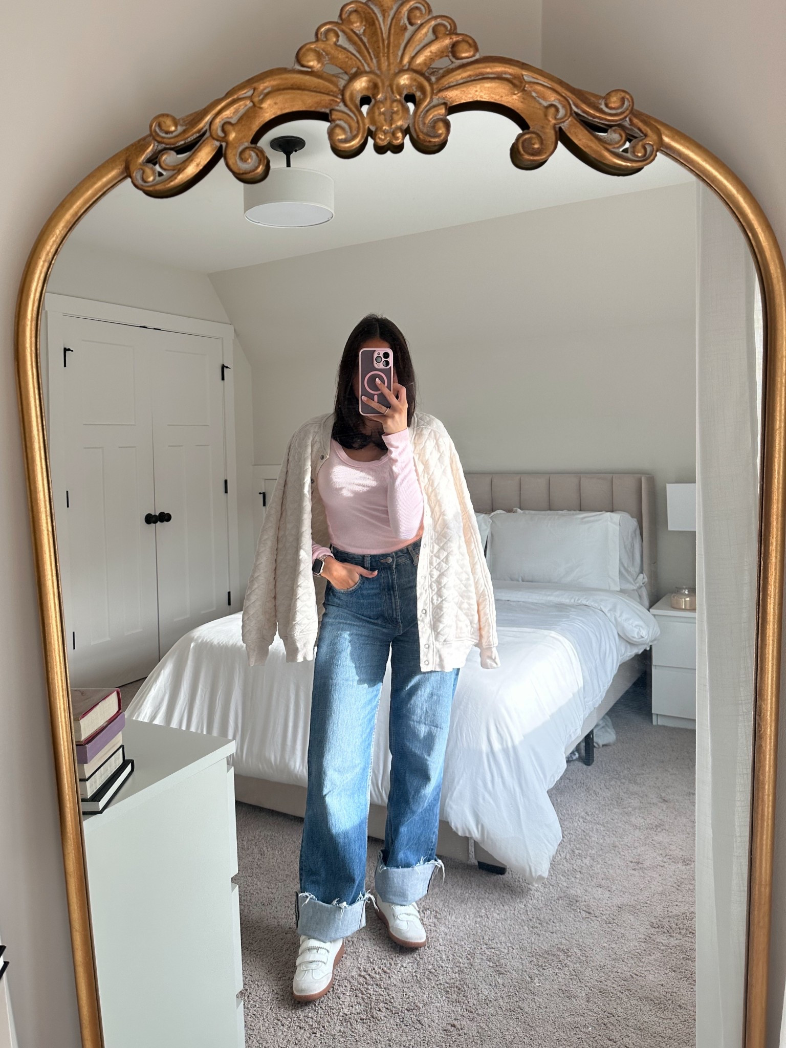 Spring outfit inspo 🌷 loving these jeans & how I can roll them or leave them long!

#LTKSeasonal #LTKFindsUnder100 #LTKStyleTip