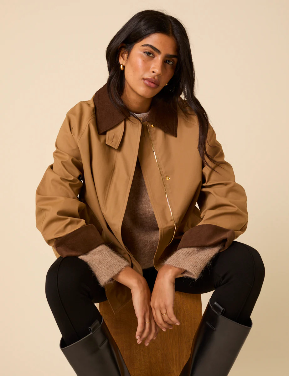 Camel Cord Detail Barn Jacket | Nobody's Child