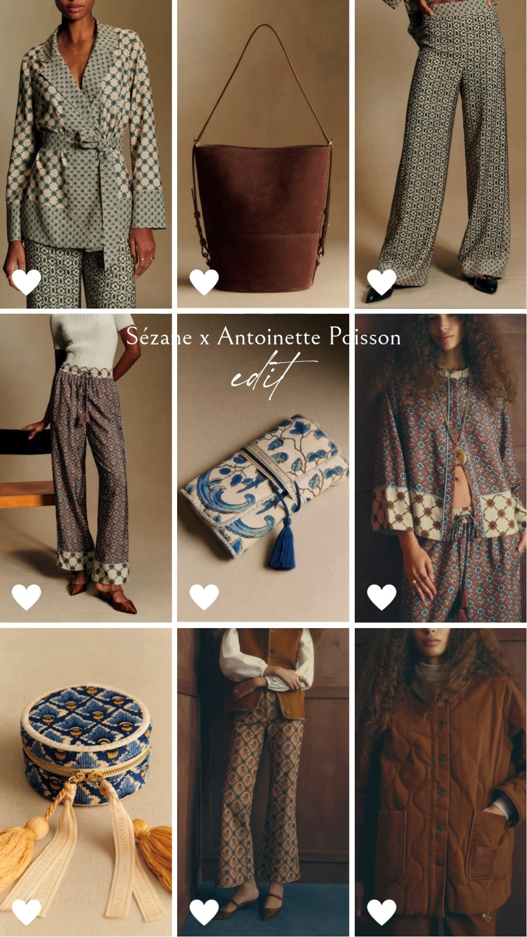 New in at Sezane ✨ I love the prints, colors, and textures of this collaboration. A few sets for one-and-done holiday outfits styled under outerwear and with heels, or wear the separates as statement pieces with what you already have. 

sezane, sezane fall, printed pants, sezane pants 

 #LTKSeasonal #LTKParties #LTKStyleTip