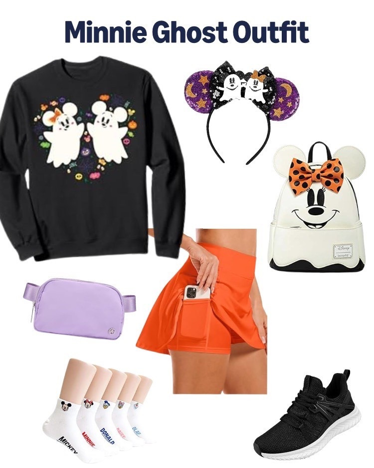 Disney Halloween outfit, Disney outfits, Disneyland outfits, Disney world outfits, magic kingdom outfit, cute, Mickey and Minnie ghost sweatshirt with a skirt  

#LTKStyleTip #LTKTravel #LTKSeasonal