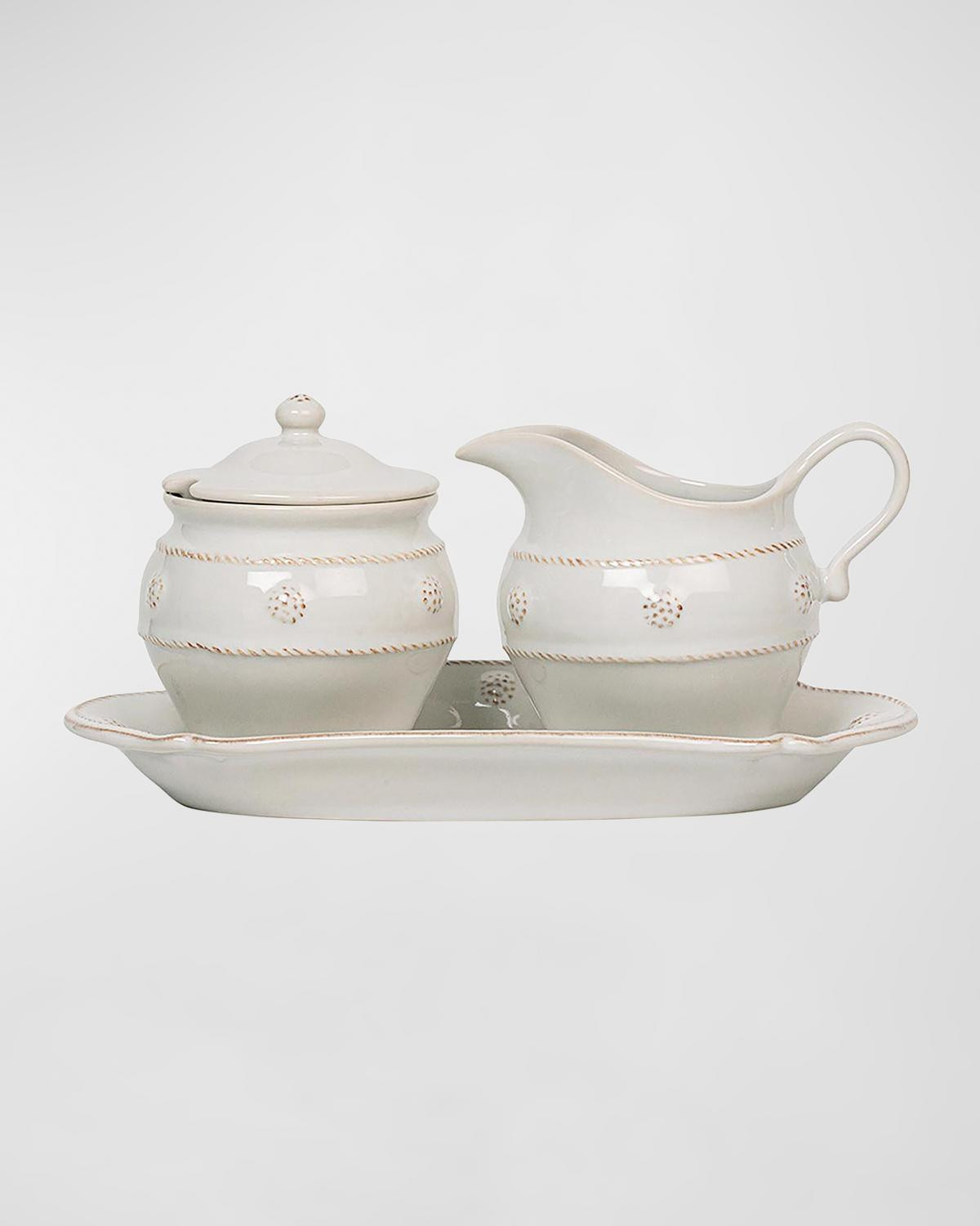 Berry & Thread Whitewash 3-Piece Sugar and Creamer Set | Neiman Marcus