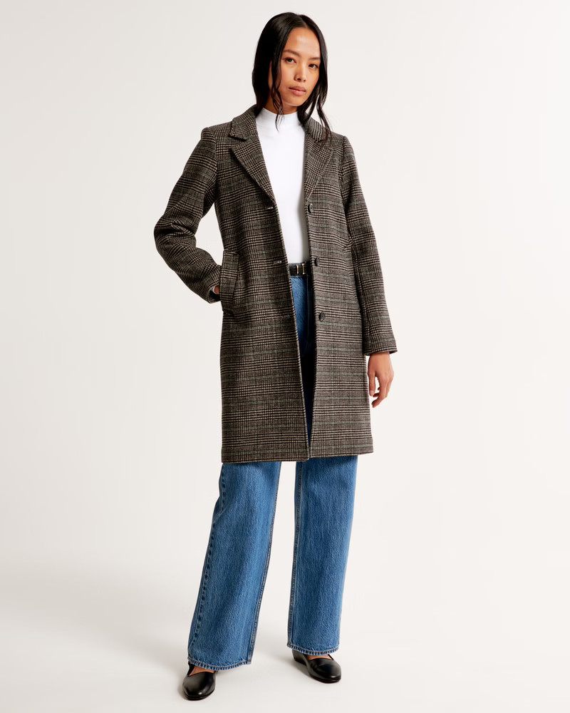 Wool-Blend Dad Coat | Abercrombie & Fitch (US)