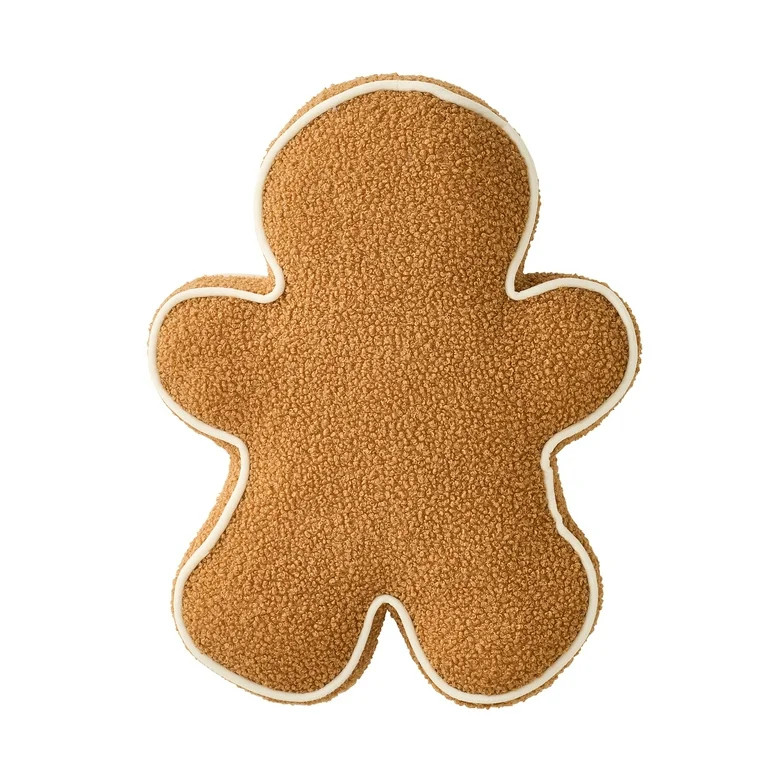 My Texas House 16" x 12" Gingerbread Man Shaped Decorative Pillow | Walmart (US)