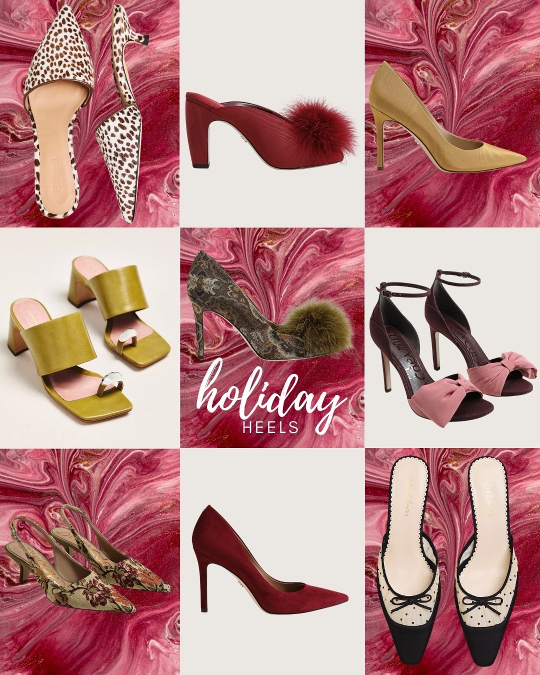 Festive heels for the holidays! From green block heels, animal print, to feathers, there’s a fun style for your holiday outfit! 

#heels #high heels #shoes #Ltkshoecrush

#LTKHoliday