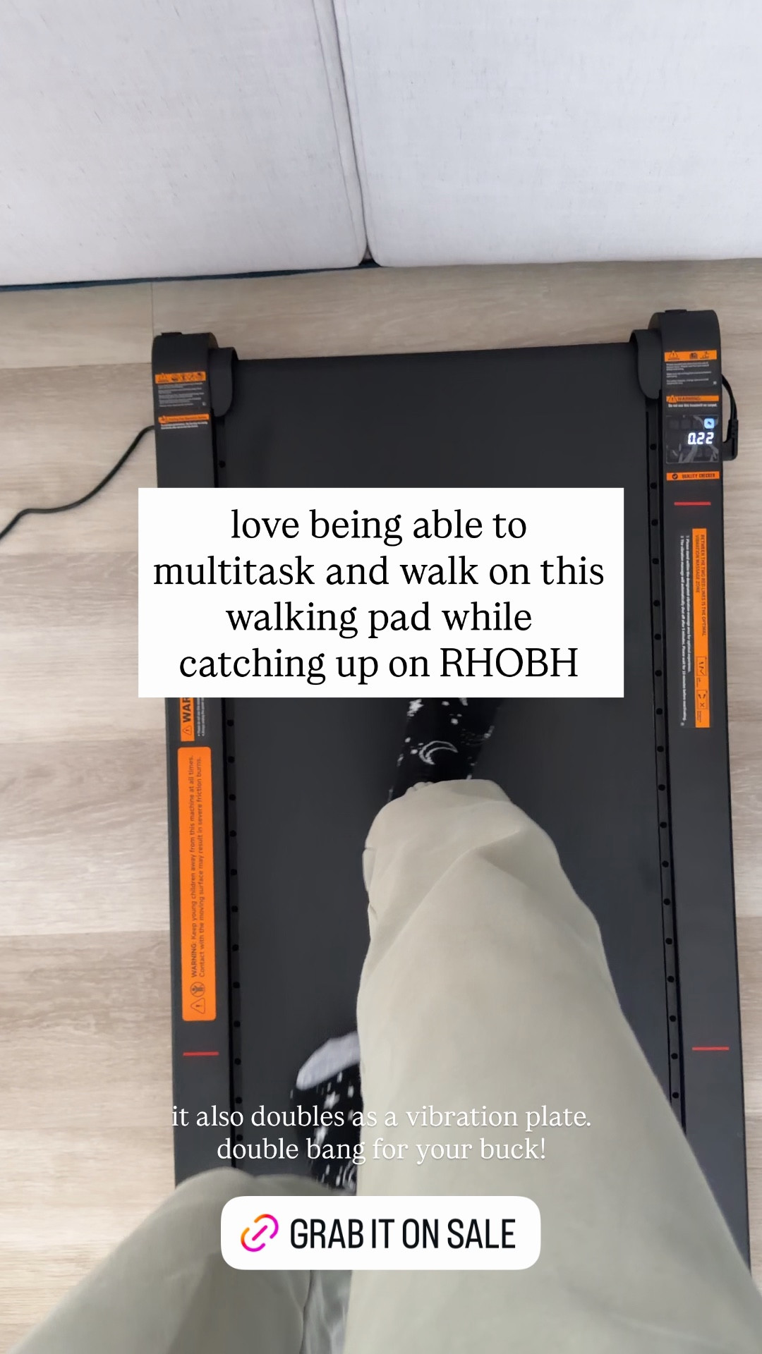 Love being able to multitask and walk on this walking pad while catching up on RHOBH. It is also a vibration plate. Double bang for your buck. Grab it on sale now. 

Walking pad, vibration plate, Amazon, The Stylizt 



#LTKmorningroutine #LTKSaleAlert #LTKActive