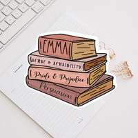 Jane Austen Sticker, Austen, Gifts, Vintage Book Books, Pride & Prejudice, Stickers, Bookish | Etsy (US)