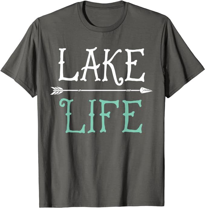 Lake Life T shirt Fishing Boating Sailing Funny Outdoor Tee | Amazon (US)