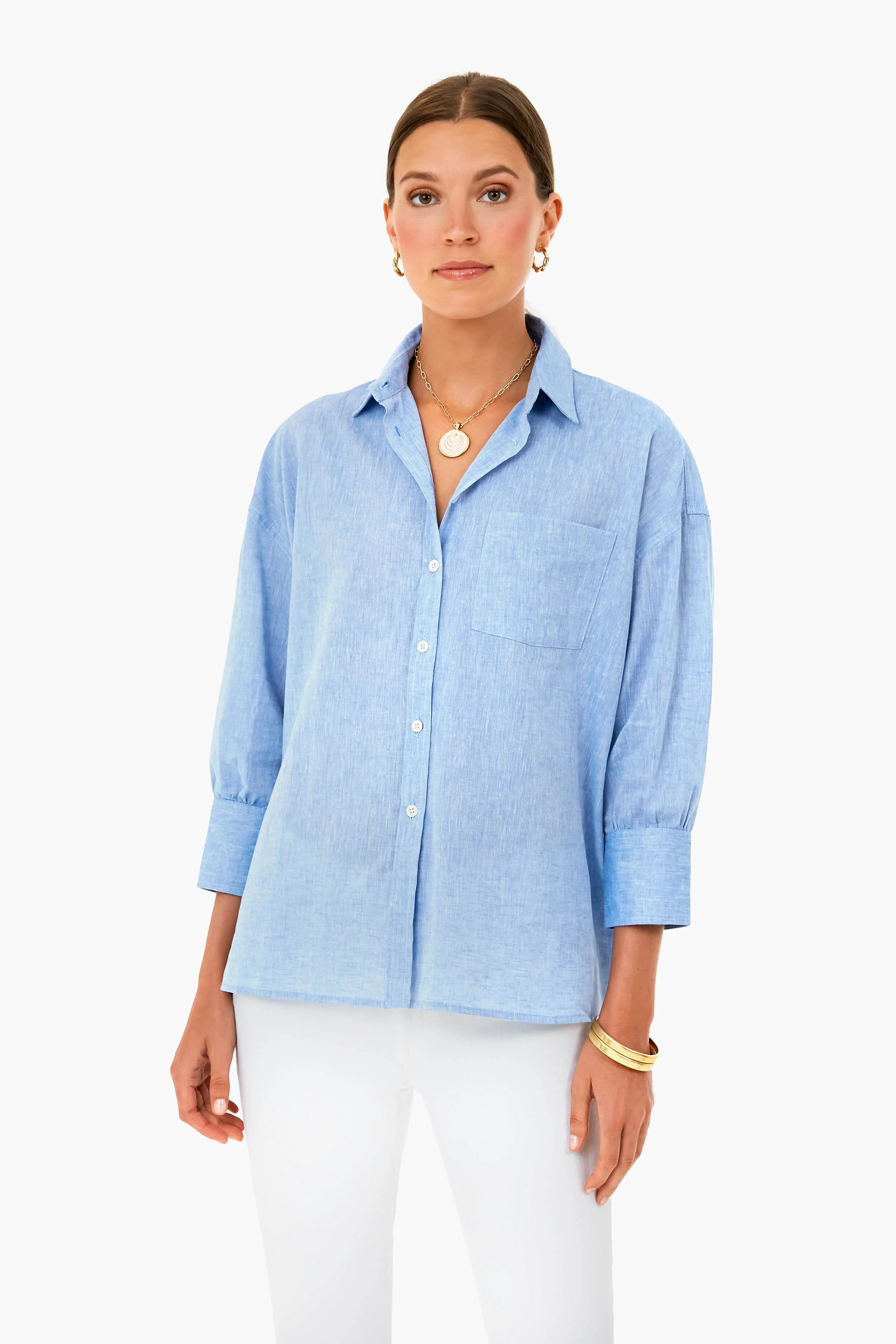 Chambray Adair Boyfriend Shirt | Tuckernuck (US)