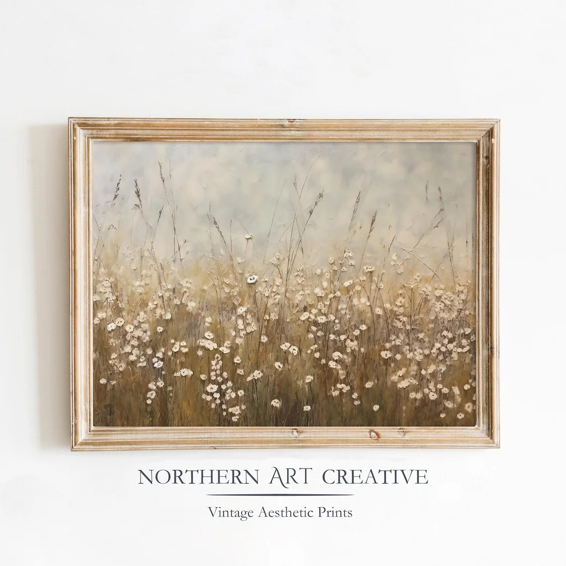 Neutral Wildflowers Vintage Wildflowers Wall Art Neutral Print Spring Decor Wall Art Cottage Core... | Walmart (US)