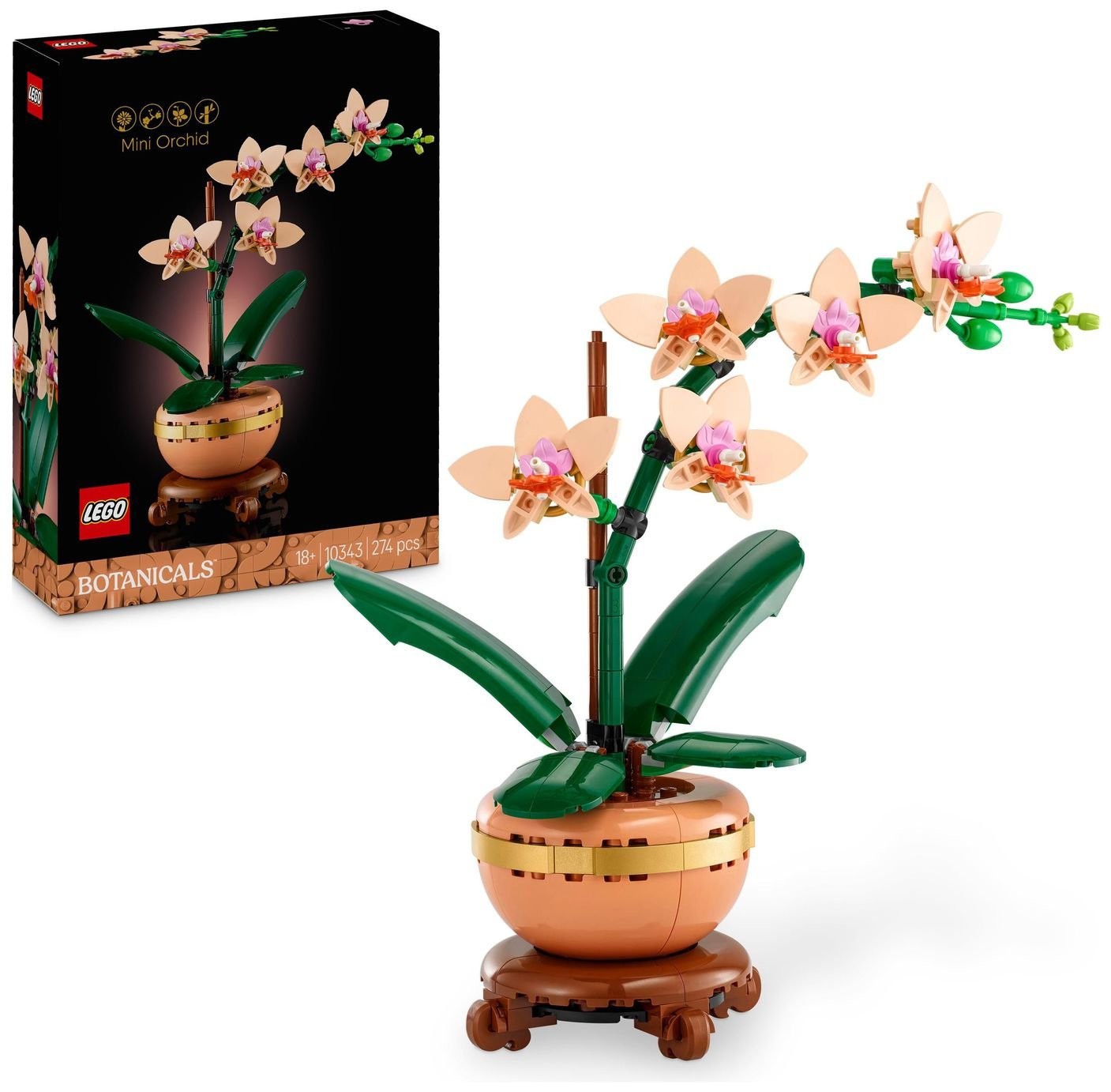 LEGO Botanicals Mini Orchid Artificial Plant Set 10343 | argos.co.uk