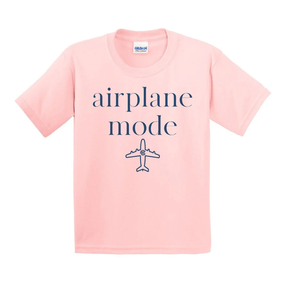 Kids Monogrammed 'Airplane Mode' T-Shirt | United Monograms