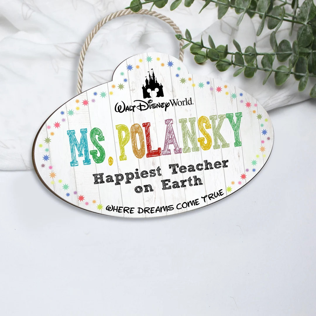 Personalized Welcome Classroom Door Sign, Disney Teacher Sign, Teacher Appreciation, Teacher Name... | Etsy (US)