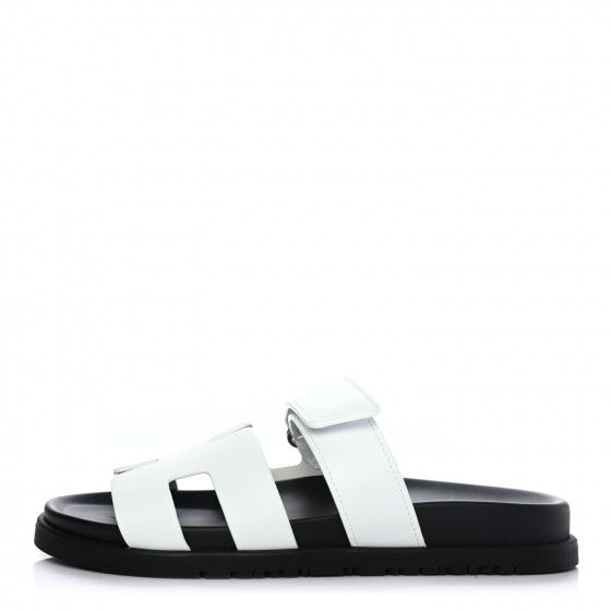 HERMES Calfskin Womens Chypre Sandals 37 White | FASHIONPHILE | Fashionphile