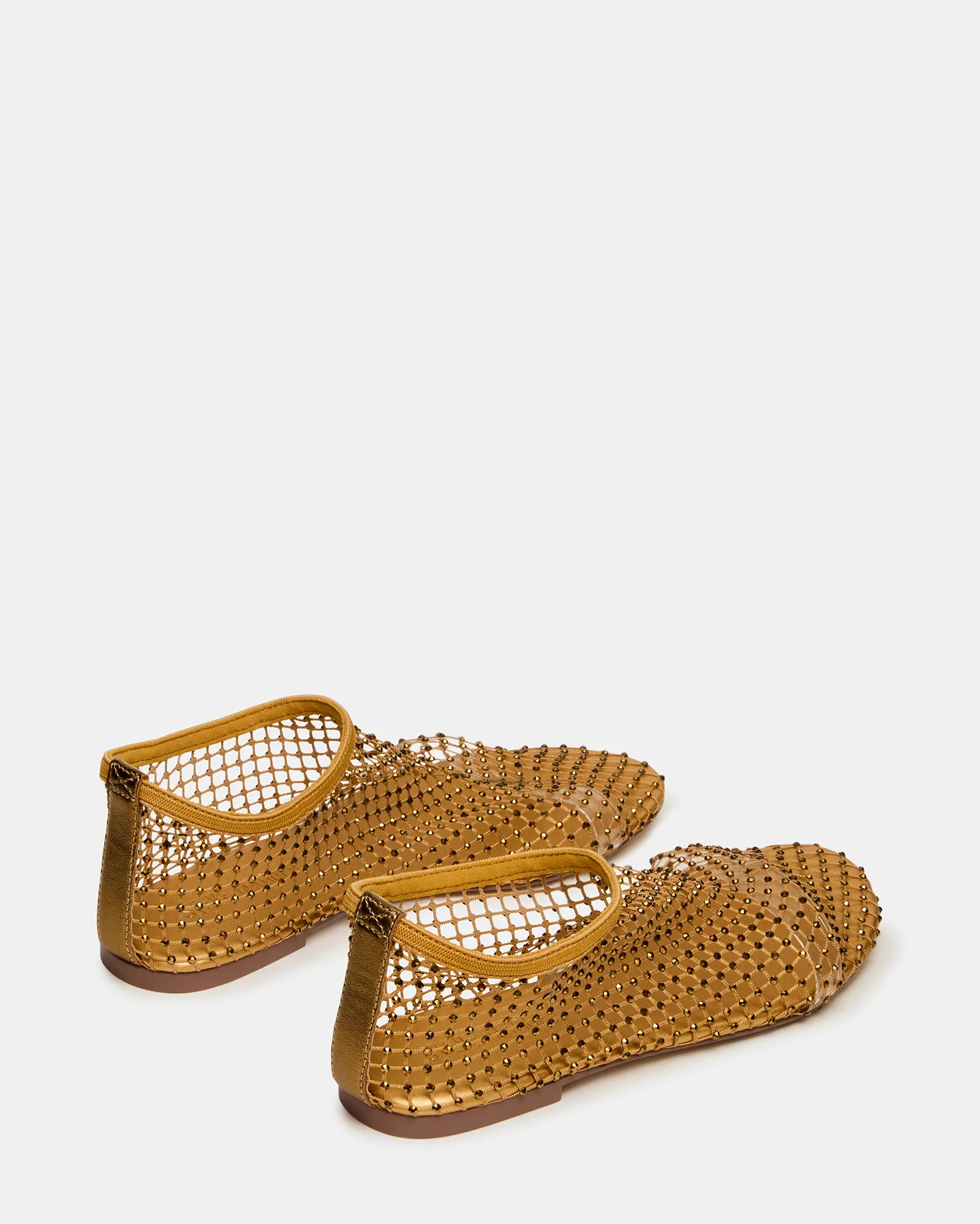 MINO Gold Rhinestones Mesh Ballet Women's Flat | Steve Madden (US)