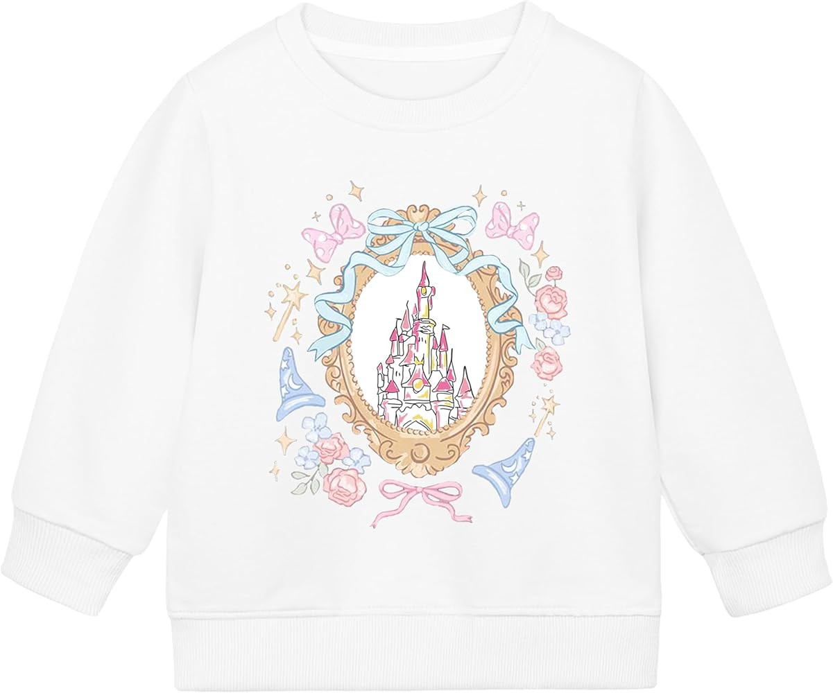 Magic Kingdom Sweatshirt 2-8 Year Kids Magical Shirt Princess Long Sleeve Tee Princess Pullover T... | Amazon (US)