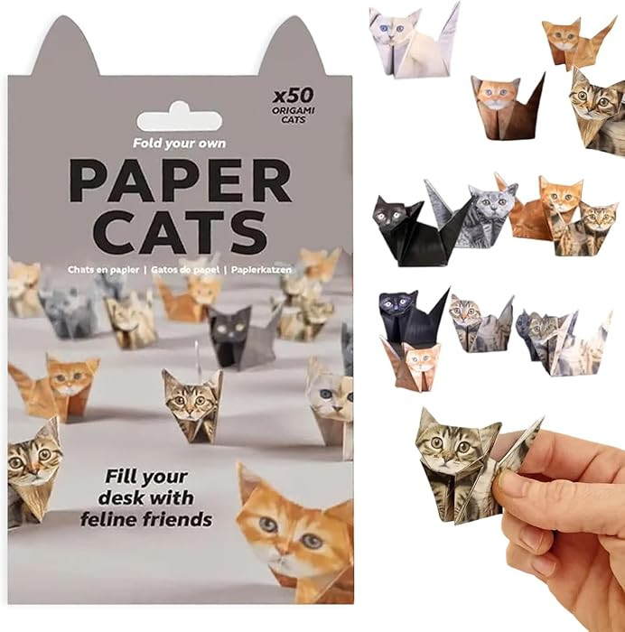 Treayes 3D Origami Paper Cats, 50 Sheets DIY Origami Paper for Kids & Adults, Fun Creative Art Pr... | Amazon (US)