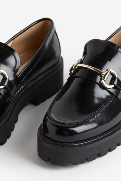 Leather loafers - Black - Ladies | H&M GB | H&M (UK, MY, IN, SG, PH, TW, HK)