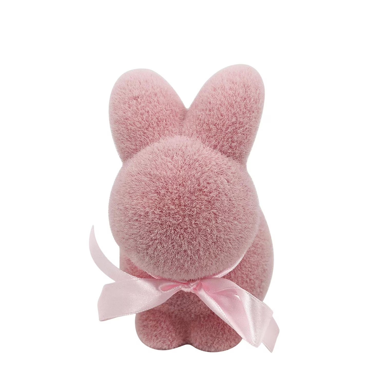 PINK FLOCKED BUNNY, 3.875in x 3.5in x 5.125in | Walmart (CA)