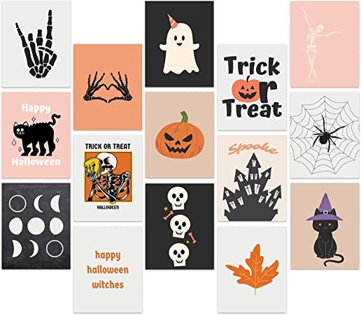 Cornerora Halloween Posters for Wall - Set of 15 PCs 8'' x 10'' unframed Halloween Pictures Wall ... | Amazon (US)