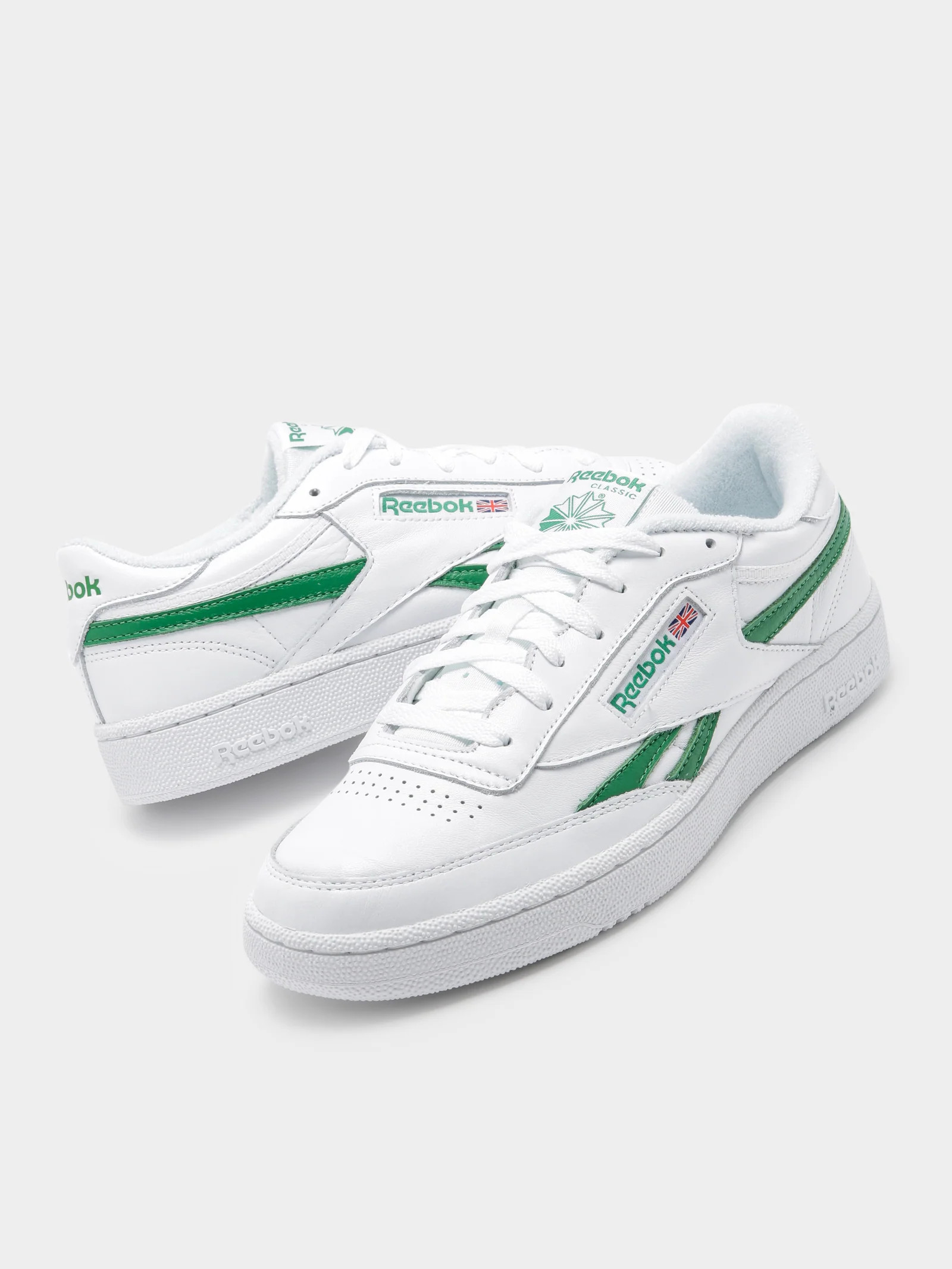 Reebok - Unisex Club C Revenge Sneakers in White & Green | Glue Store (Australia & NZ)