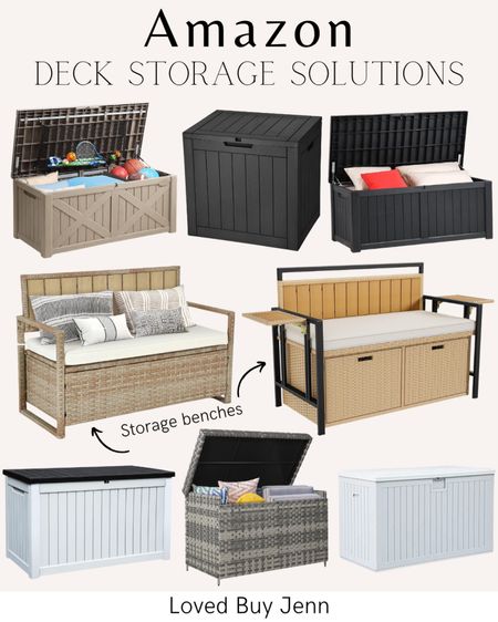 I love the deck storage bench! 

Deck storage solution / deck box / backyard / organization 

#LTKHome