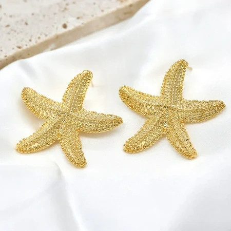 Gold Stud Earrings for Women Conch Starfish Seashell Earrings Boho Ocean Scallop Shell Earrings Statement Gold Earrings Summer Beach Jewelry Gifts | Walmart (US)